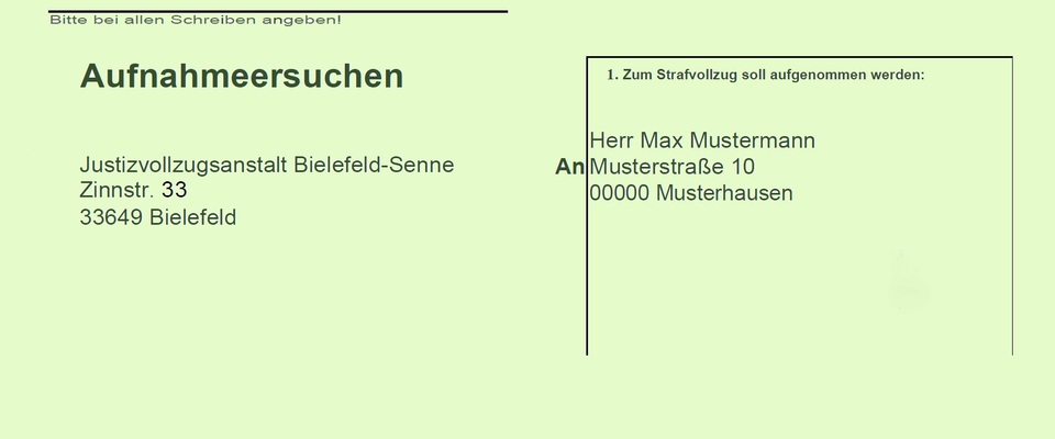 Aufnahmeersuchen
