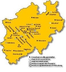 Landkarte Nordrhein-Westfalen